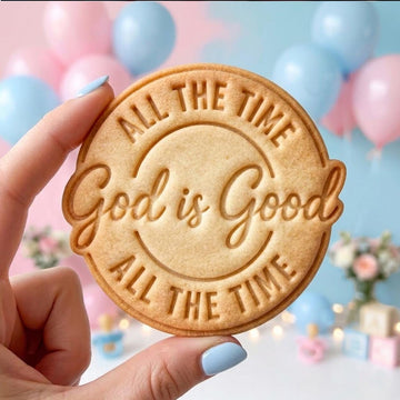 God Is Good Cookie Cutter Stamp, Baby Gift, Baby Shower, Custom Cookie Stamp, Birthday Baking, Happy Birthday, God Cutter, Cross Cookie