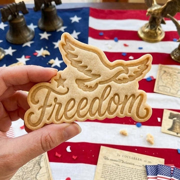 Freedom With Bird 1776 2026 Cookie Cutter Stamp, 250th Anniversary, Independence Day, Patriotic Baking, 250 Years of Freedom, America 250