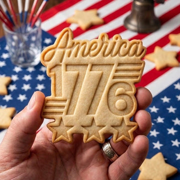 America 1776 Cookie Cutter Stamp, 250th Anniversary, Independence Day, Patriotic Baking, 250 Years OF Freedom Cookie, America Clay Cutter
