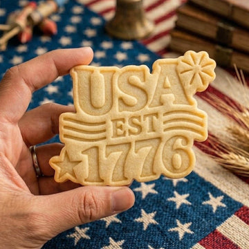 USA EST 1776 Cookie Cutter Stamp, 250th Anniversary, Independence Day, Patriotic Baking, 250 Years OF Freedom Cookie, America Clay Cutter