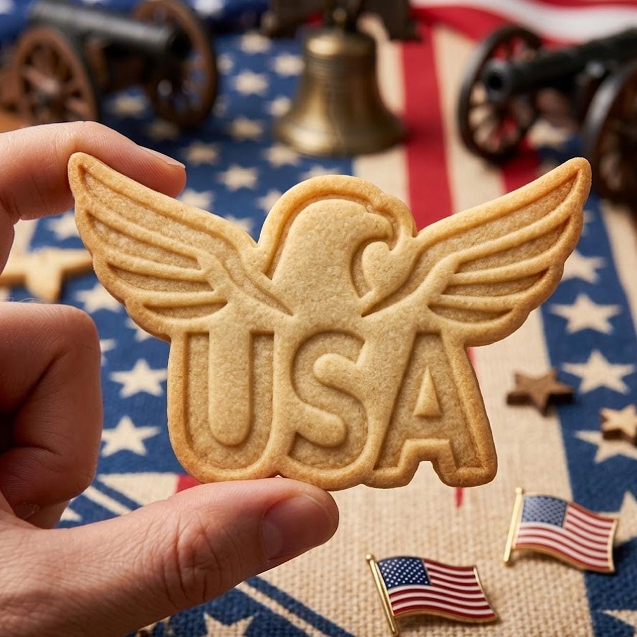 USA With Bird Cookie Cutter Stamp, 250th Anniversary, Independence Day, 250 Years of Freedom, America  250 1776 2026, Patriotic Baking