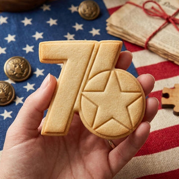 America 76 Star Cookie Cutter Stamp, America 1776 2026, 250th Anniversary, 250 Years of Freedom, Patriotic Baking, 4th of July, America 250