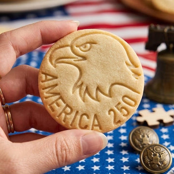 America 250 With Bird Cookie Cutter Stamp, America 1776 2026, 250th Anniversary, Year of Freedom, Patriotic Baking, 4th of July, America 250