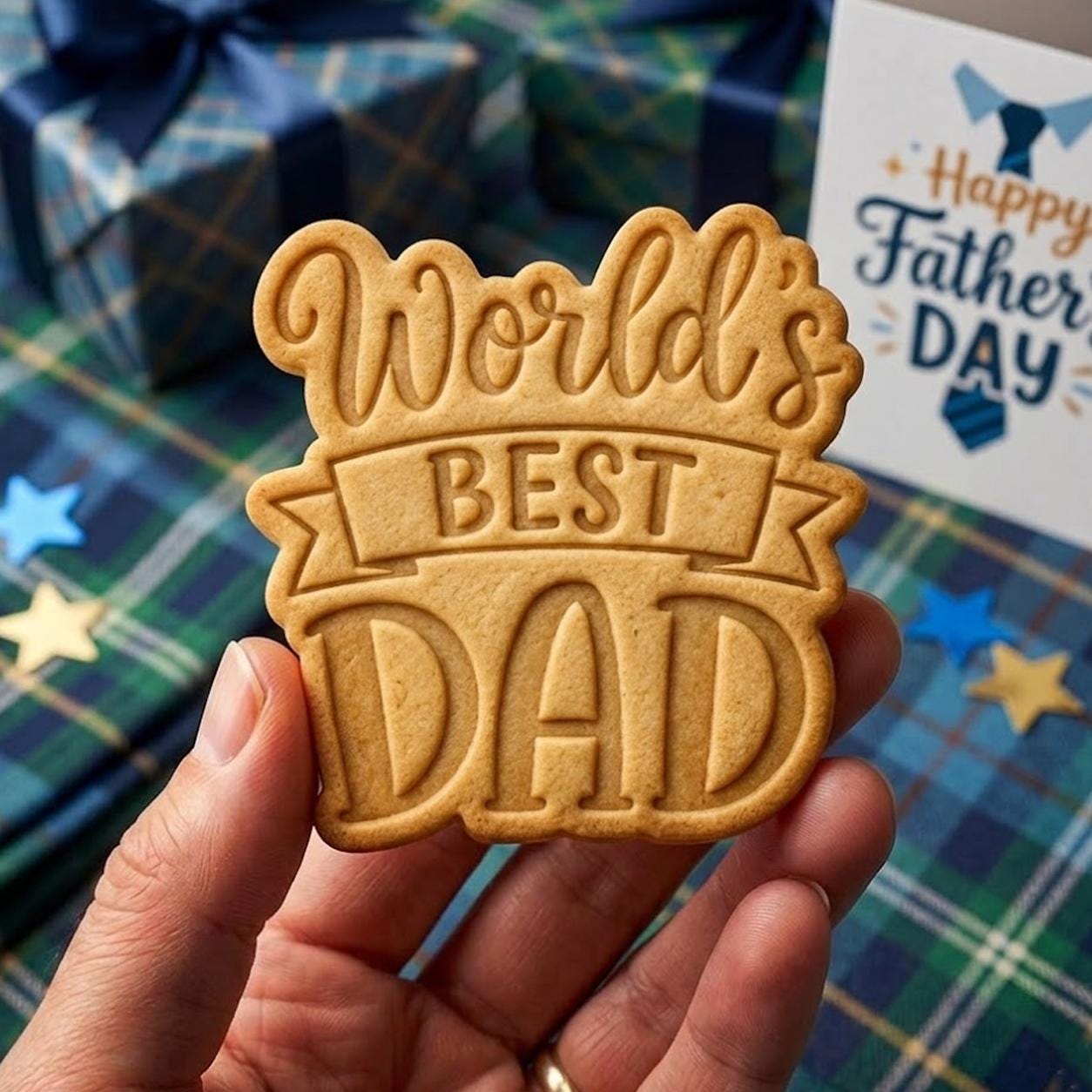 World's Best Dad Cookie Cutter Stamp, Daddy Cutter, Father's Day Gift, Dad Cookie Cutters, Custom Dad Cookie, Fondant Cutter, Best Dad Ever