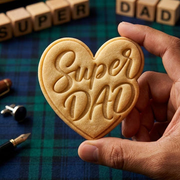 Super Dad With Heart Cookie Cutter Stamp, Daddy Cutter, Father's Day Gift, Dad Cookie Cutters, Mom Cookie, Fondant Cutter, Best Dad Ever