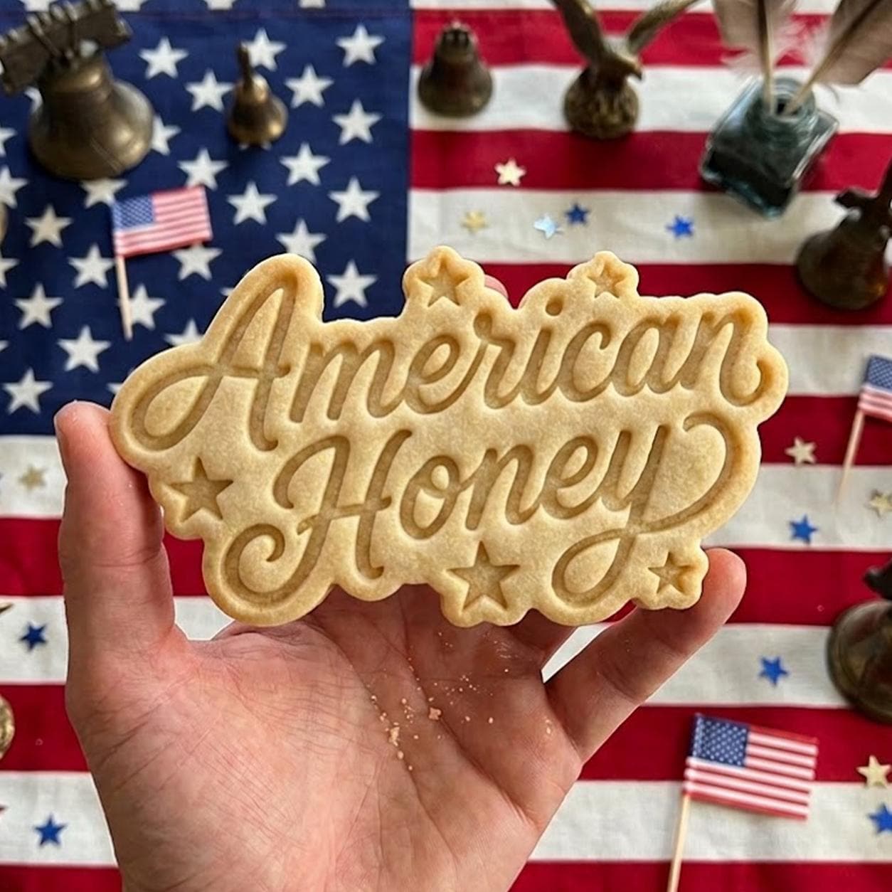 American Honey Cookie Cutter Stamp, 250th Anniversary, Independence Day, Patriotic Baking, 250 Years of Freedom, America 250 Cookie