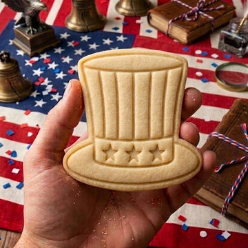 Hat USA Star Cookie Cutter Stamp, 250th Anniversary, Independence Day, Patriotic Baking, 250 Years of Freedom, America 250 Cookie