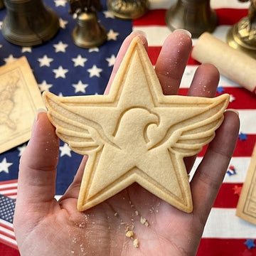 USA Bird With Star Cookie Cutter Stamp, 250th Anniversary, Independence Day, Patriotic Baking, 250 Years of Freedom, America 250 Cookie