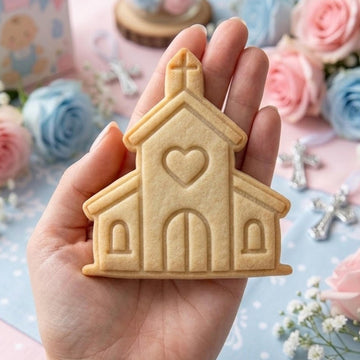 Church Cutter Stamp, Custom Cookie, God Cutter, Cross Cookie, Happy Birthday, Baby Gift, Baby Shower, Christian Cookie, Clay Cutter