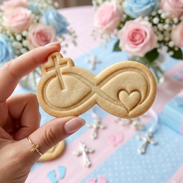 Jesus Infinity Symbol With Heart Cutter Stamp, Custom Cutter, God Cross Cookie, Baby Gift, Baby Shower, Christian Cutter, Clay Cutter