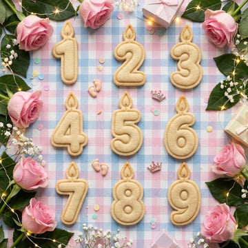 Candle Number Cookie Cutter Stamp, Baby Gift, Baby Shower Cutter, Birthday Baking, Age Birthday Cookie Cutter, Number Clay Cutter