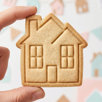 Housewarming House Cookie Cutter, Cute Sweet Home Real Estate Stamp, Polymer Clay Cutter, New Home Celebration Present Mold, Village Plaque