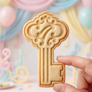 Vintage Key Cookie Cutter, Elegant Royal Crown Key Stamp, Polymer Clay Cutter, Sweet 16 Housewarming Birthday Party Mold, Plaque, DIY Craft