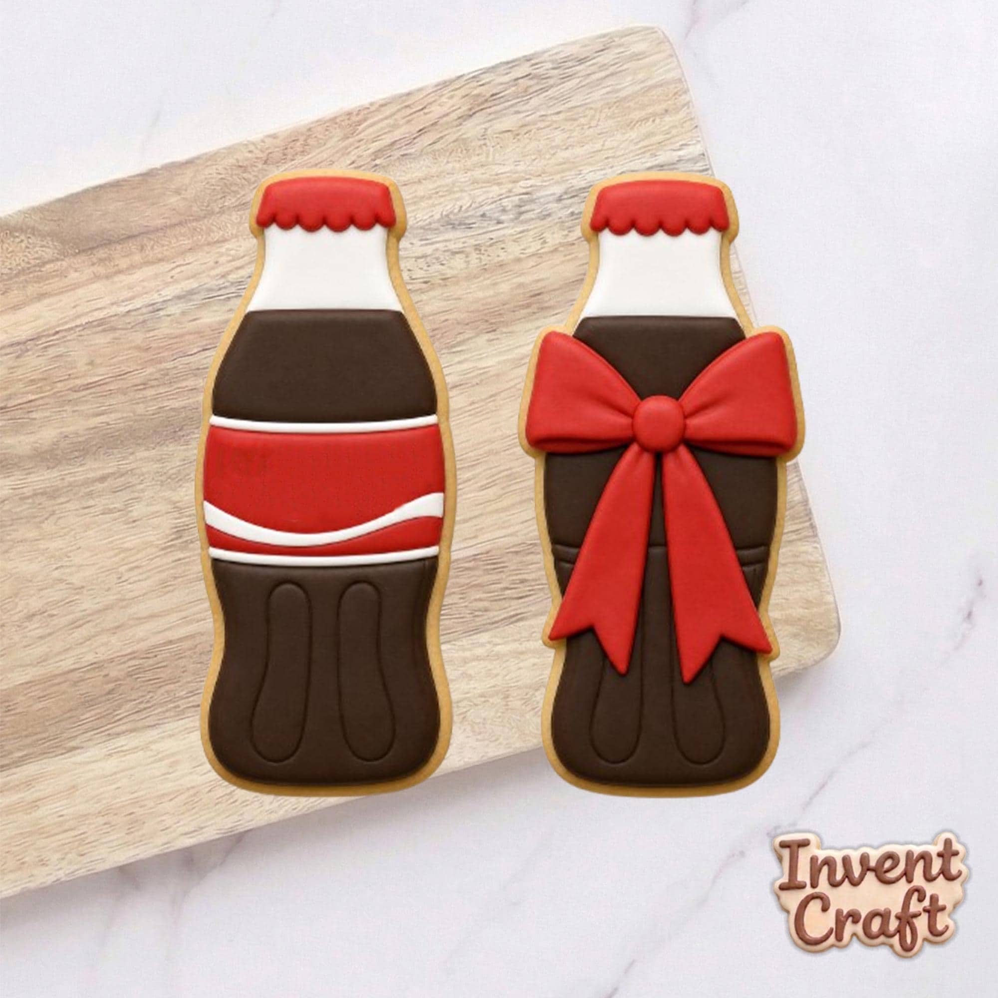 Bow Soda Bottle With Bow Cookie Cutter, Baby Shower Cutter, Birthday Gifts, Clay Cutter, Fondant Cutter, Baby Baking, Fondant Cutter