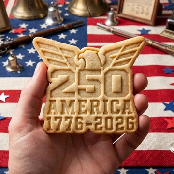 250 America With Bird Cookie Cutter Stamp, 250th Anniversary, Independence Day, Patriotic Baking, 250 Years of Freedom, America 1776 2026