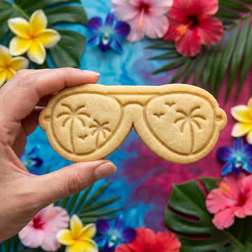 Tropical Glasses Summer Cookie Cutter Stamp, Summer Party, Tropical Vacation Baking Cutter, Beach Day Cookie, Summer Gift, Glasses Cutter
