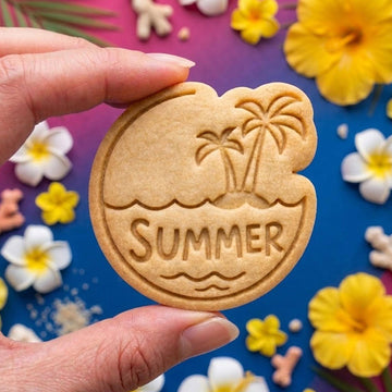 Summer Vibe With Coconut Tree Cookie Cutter Stamp, Tropical Vacation, Love Summer Cutter, Beach Day, Summer Gift, Beach Life, Summer Party