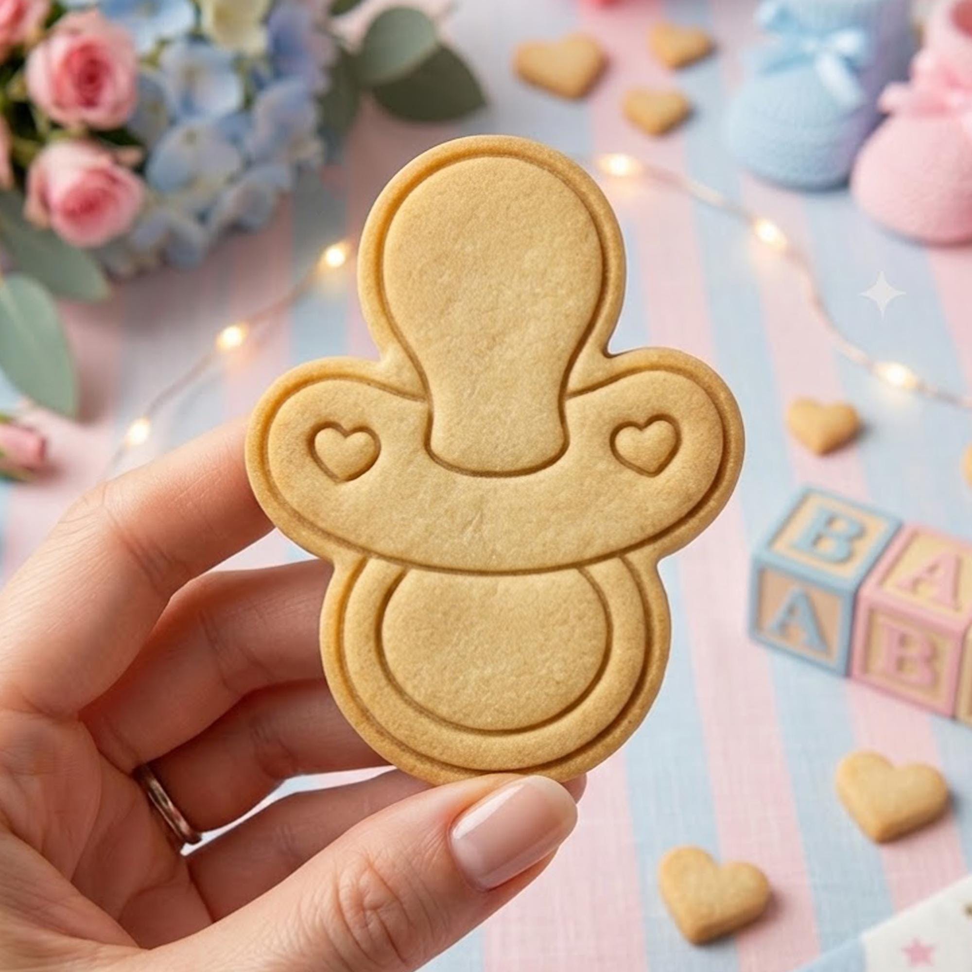 Baby Nipples Cookie Cutter Stamp, Baby Gift, Baby Shower Cutter, Custom Cookie Stamp, Birthday Baking, Happy Birthday, 1st Birthday