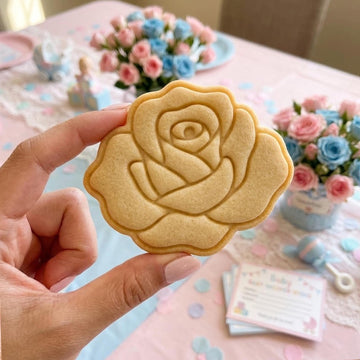 Rose Cookie Cutter Stamp, Floral Cutter, Baby Gift, Baby Shower, Custom Cookie Stamp, Birthday Baking, Happy Birthday, Birthday Cookie