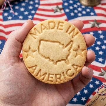Made In America With Map Cookie Cutter Stamp, 250th Anniversary, Independence Day, Patriotic Baking, 250 Years of Freedom, America 1776 2026