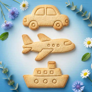 Transportation Cute Set Cookie Cutter Stamp, Car Cookie Cutter, Baby Gift, Baby Shower Cutter, Custom Stamp, Birthday Baking, Clay Cutter