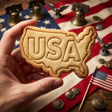 USA Map Cookie Cutter Stamp, 250th Anniversary, Independence Day, Patriotic Baking, 250 Years of Freedom, America 1776 2026, Clay Cutter