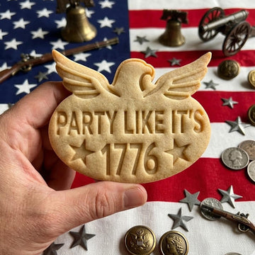 Party Like It's 1776 with Bird Cookie Cutter Stamp, Independence Day, Patriotic Baking, 250 Years of Freedom, America 1776 2026, USA Cutter