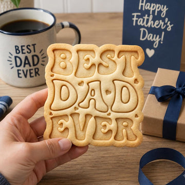 Best Dad Ever Cookie Cutter & Stamp, Father’s Day Cookie Stamp, Dad Cookie Cutter, Daddy Gift Baking Tool