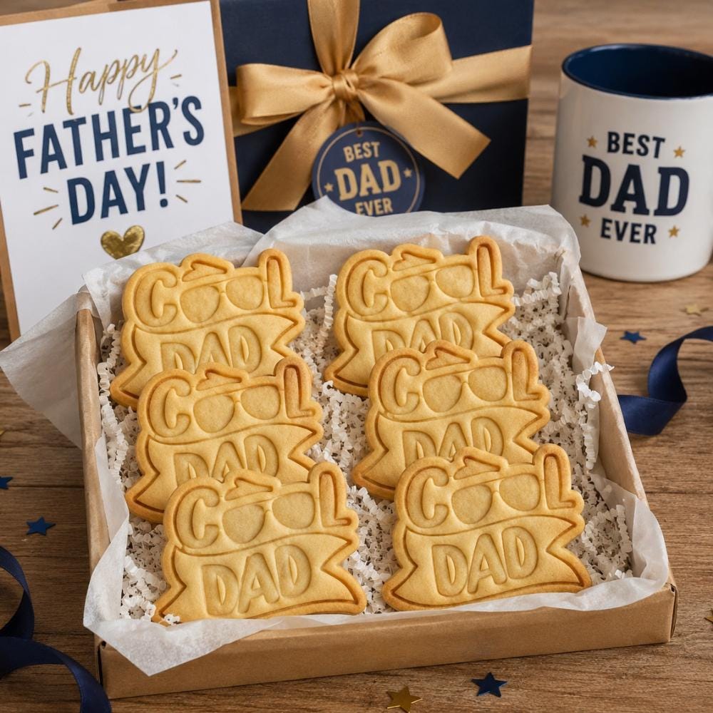 Cool Dad Cookie Cutter & Stamp, Father’s Day Cookie Stamp, Dad Cookie Cutter, Daddy Gift Baking Tool, Father Day Sugar Cookie Stamp