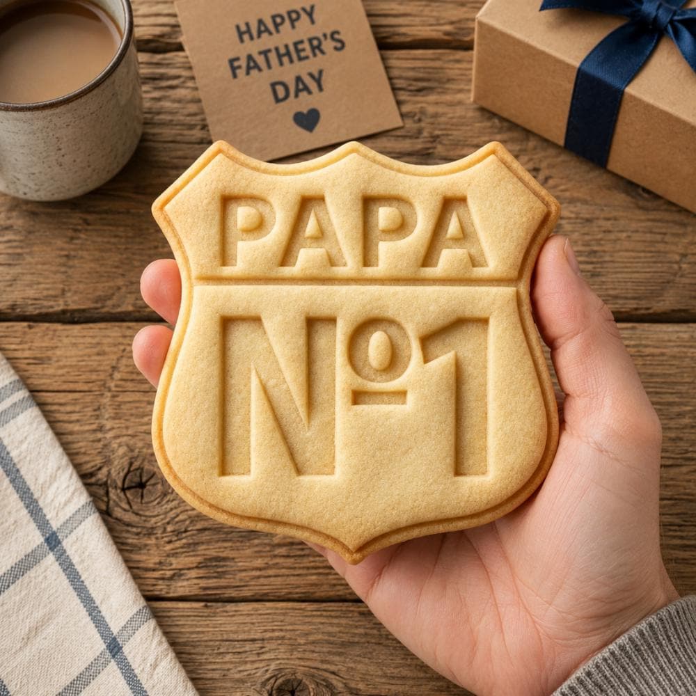 Papa No 1 Cookie Cutter & Stamp, Father’s Day Cookie Stamp, Papa Cookie Cutter, Dad Gift Baking Tool, Father Day Cookie Stamp