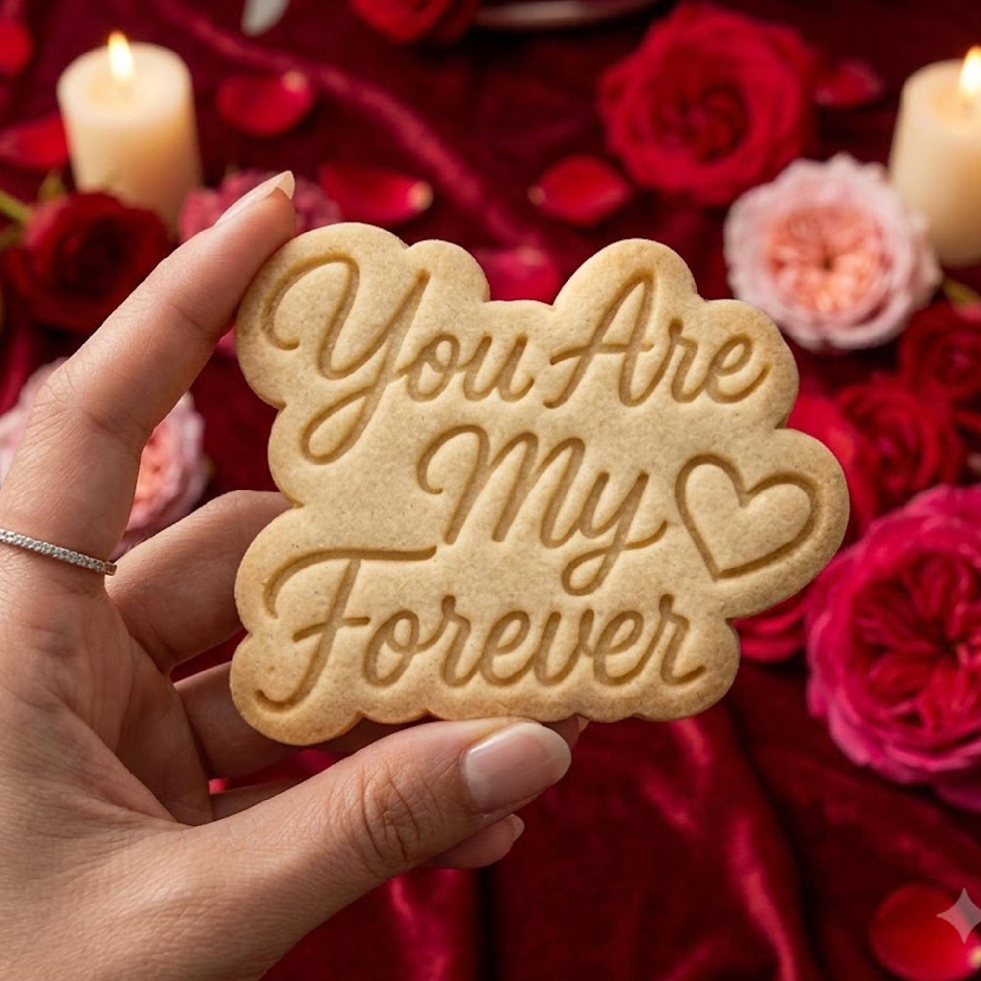 You Are My Forever Cookie Cutter Stamp, Fondant Cutter, Baking Tool, Cookie Stamp, Valentine Cookie Stamp, Wedding Gifts, Love Clay Cutter