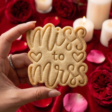 Miss to Mrs Cookie Cutter Stamp, Wedding Fondant Cutter, Bride Groom Cookie, Wedding Gifts, Love Cutter, Clay Cutter, Personalized Cookie