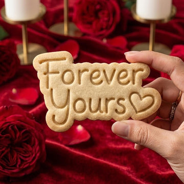 Forever Yours Cookie Cutter Stamp, Wedding Fondant Cutter, Bride Groom Cookie, Wedding Gifts, Love Cutter, Clay Cutter, Personalized Cookie