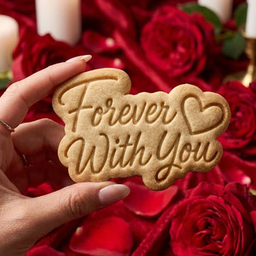 Forever With You Cookie Cutter Stamp, Text Wedding Fondant Cutter, Bride Groom Cookie, Wedding Gifts, Love Clay Cutter, Heart Cookie Cutter