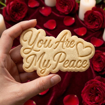 You Are My Peace Cookie Cutter Stamp, Text Wedding Fondant Cutter, Bride Groom Cookie, Wedding Gifts, Love Clay Cutter, Heart Cookie Cutter
