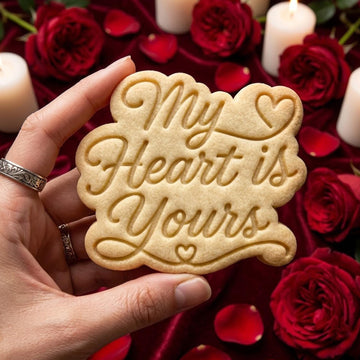 My Heart Is Yours Cookie Cutter Stamp, Text Wedding Fondant Cutter, Bride Groom Cookie, Wedding Gifts, Love Clay Cutter, Heart Cutter
