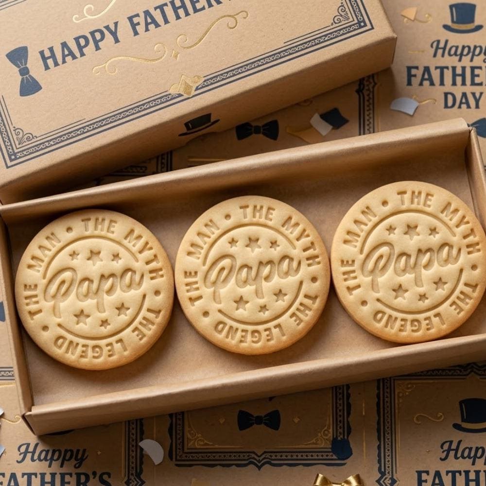 Papa The Man Cutter and Stamp, Fathers Day Cookie Stamp, Dad Legend Fondant Cutter, Papa Party Mold