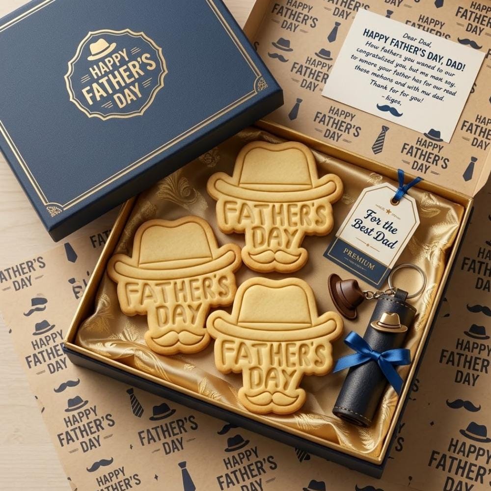 Father's Day Hat Cookie Cutter and Stamp, Dad Cookie Stamp, Mustache Fondant Cutter, Cowboy Hat Cookie Mold