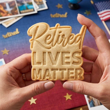 Retired Lives Matter Cookie Cutter Stamp, Retirement Party, Retirement Gift, Retirement Cookie, Custom Retirement Cutter, Clay Cutter