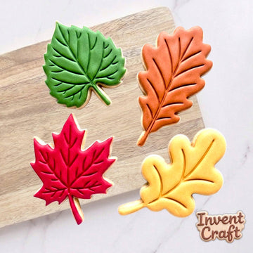 Leave Set Cookie Cutter Stamp, Leave Cutter, Baby Gift, Baby Shower Cutter, Custom Stamp, Birthday Baking, Happy Birthday, Leave Clay Cutter