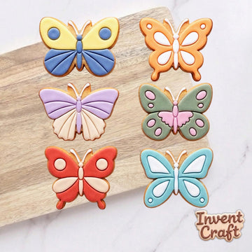 Butterfly Set Cookie Cutter Stamp, Butterfly Cutter, Baby Gift, Baby Shower Cutter, Custom Stamp, Birthday Baking, Happy Birthday