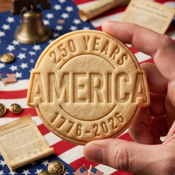 America 1776 2026 250 Years Cookie Cutter Stamp, 250th Anniversary, Independence Day, Patriotic Baking, 250 Years Freedom, America Cookie