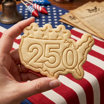 250 USA With Map Star Cookie Cutter Stamp, 250th Anniversary, Independence Day, Patriotic Baking, 250 Years OF Freedom Cookie, Clay Cutter