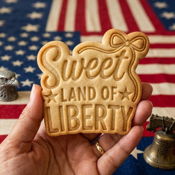 America Sweet Land Of Liberty Cutter Stamp, 250th Anniversary, Independence Day, Patriotic Baking, 250 Years of Freedom Cookie, Clay Cutter