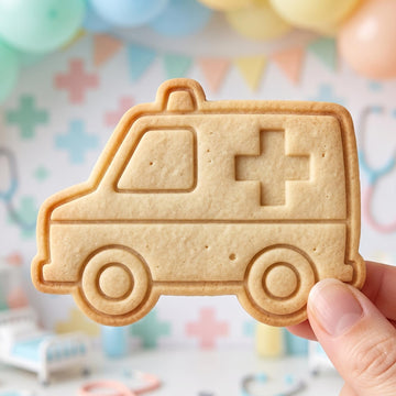 Ambulance Cookie Cutter, Cute Hospital Medical Vehicle Stamp, Polymer Clay Cutter, Doctor Nurse Appreciation Party Mold, Transport Plaque