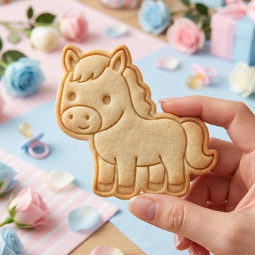 Cute Horse Cookie Cutter Stamp Set, Baby Gift, Baby Shower Cookie Cutters, Custom Cutter Stamp, Birthday Baking, Baby Cutter, Horse  Cutter