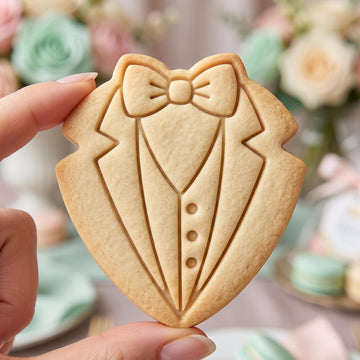 Groom Tuxedo Cookie Cutter, Elegant Wedding Suit Bow Tie Stamp, Polymer Clay Cutter, Anniversary Bachelor Party Present Mold, Suit Plaque