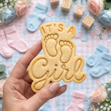 It's A Girl Cookie Cutter Stamp, Custom Cookie, Baby Gift, Baby Shower, Baby Cutter, Cute Baby Girl Cutter, Birthday Baking, Fondant Cutter