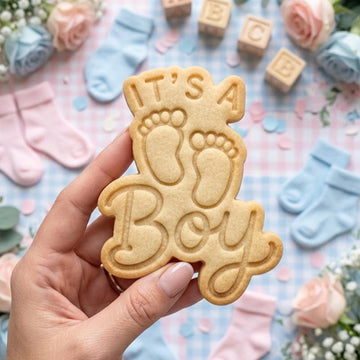 It's A Boy Cookie Cutter Stamp, Custom Cookie, Baby Gift, Baby Shower, Baby Cutter, Cute Baby Boy Cutter, Birthday Baking, Fondant Cutter