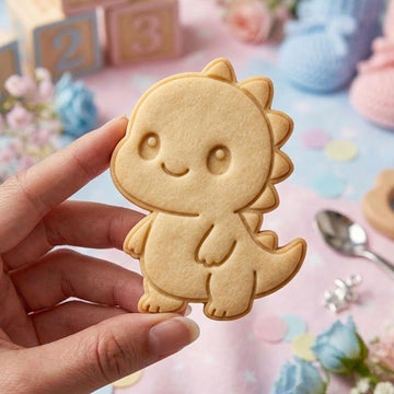 Cute Dino Baby Cookie Cutter Stamp, Baby Gift, Baby Cutter, Cute Baby Cutter, Birthday Baking, Dino Baking, Dino Cookie Cutter, Baby Dino